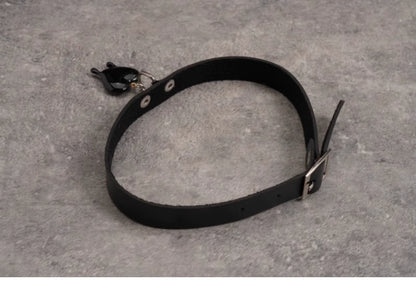 Strange Sugar - Gothic Lolita Choker Faux Leather Heart Pendant Necklace