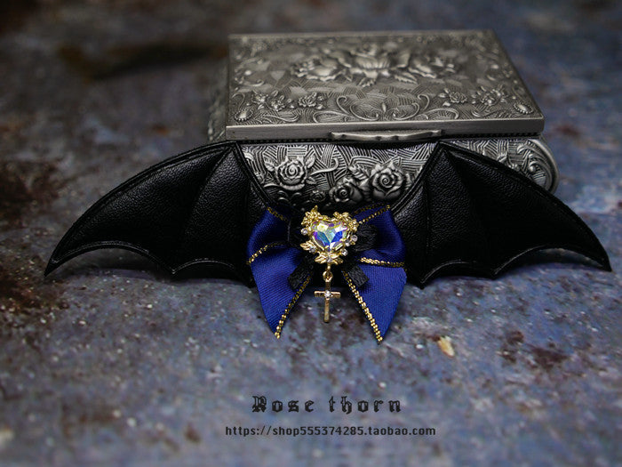 Rose Thorn - Multicolors Gothic Lolita Little Bat Brooch Hairpin