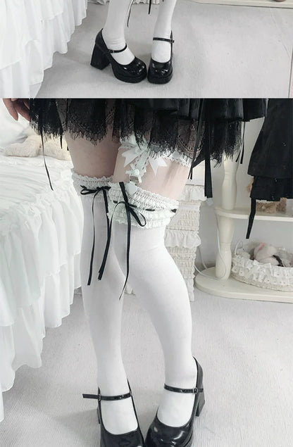 Roji Roji - Gentle Town - Sweet Lolita Cotton Calf Socks, Ankle Socks