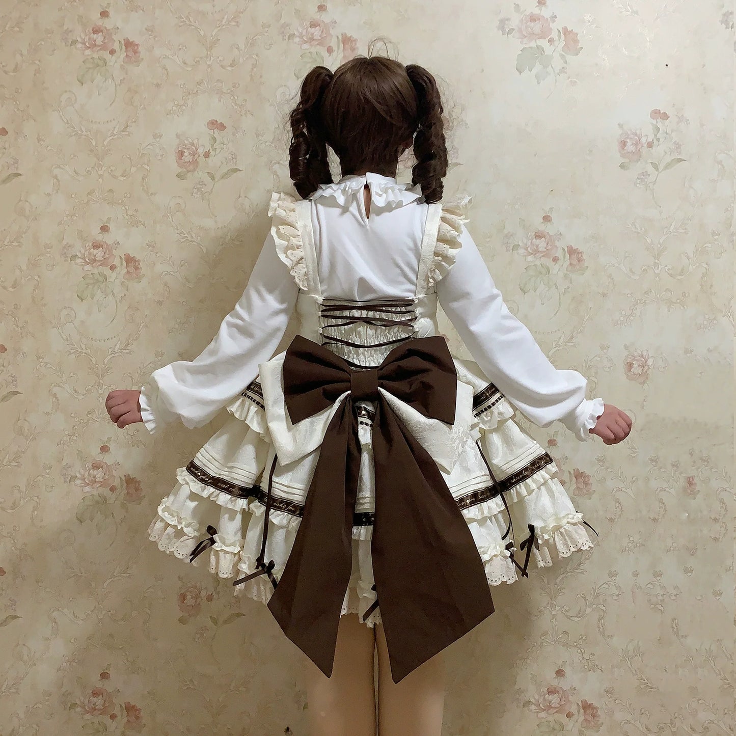 Chubby Cat Diary - Chocolate Layer Cake - Plus Size Cotton Lolita Jumper Dress