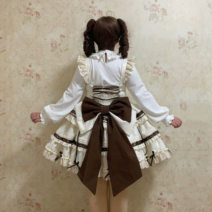 Chubby Cat Diary - Chocolate Layer Cake - Plus Size Cotton Lolita Jumper Dress