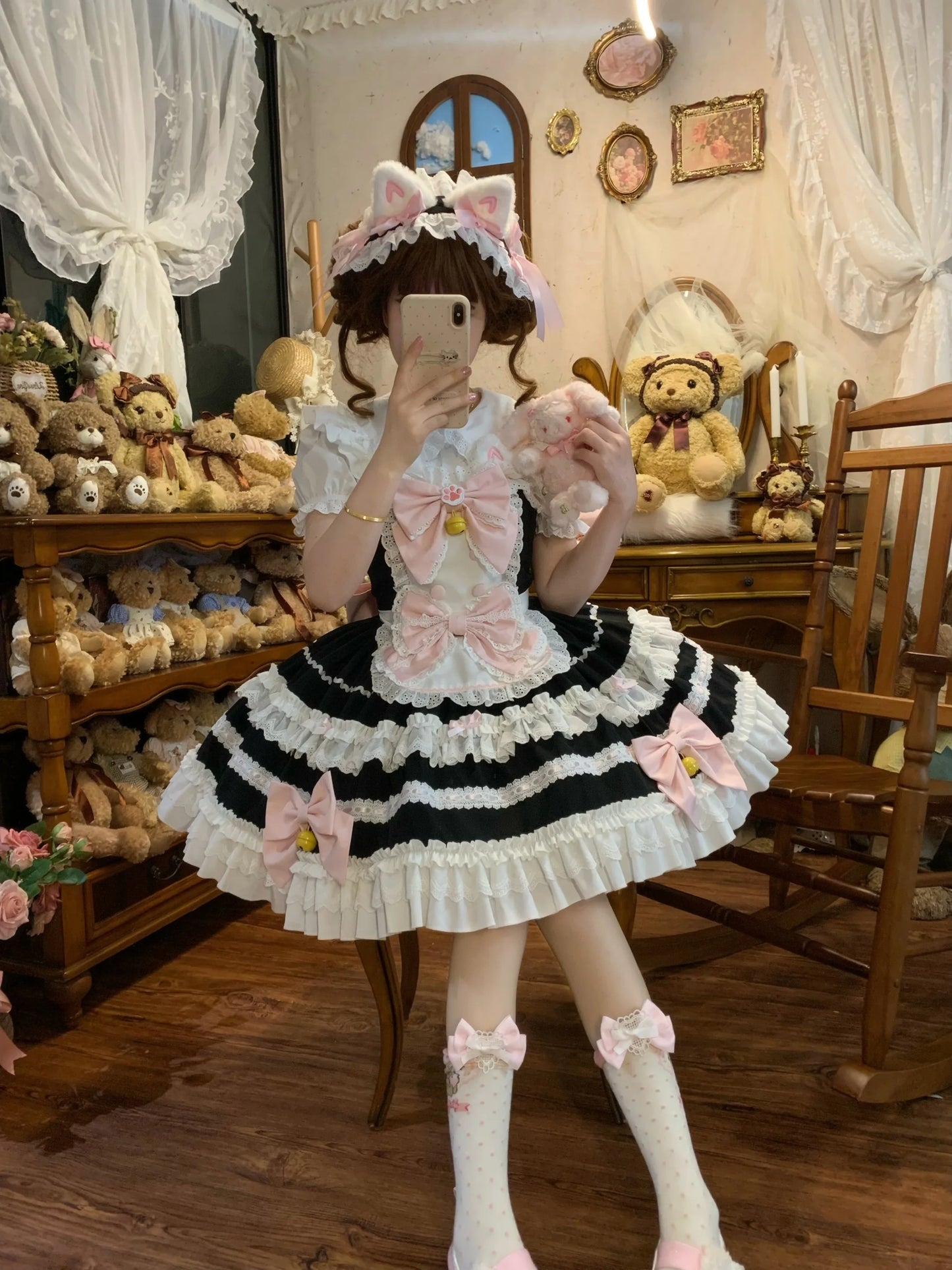 Sugar Girl - MeowRin SweetMaid - Sweet Lolita JSK, Adjustable Straps