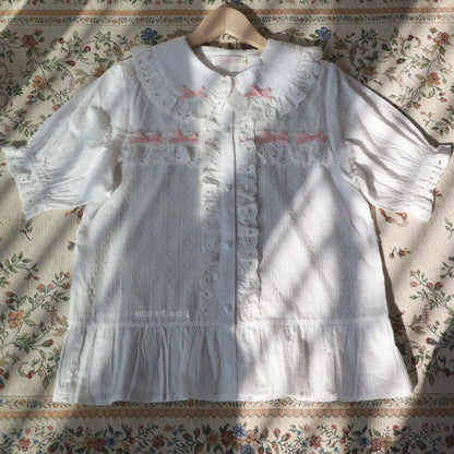 MIST - Cotton Sweet Lolita Blouse, Peter Pan Collar