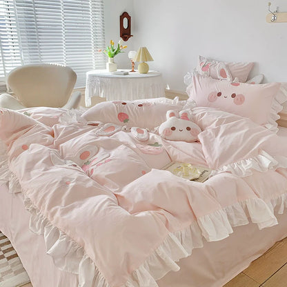 MiLL - Kawaii Lolita Rabbit Print Bedding Lolita Bedroom Set