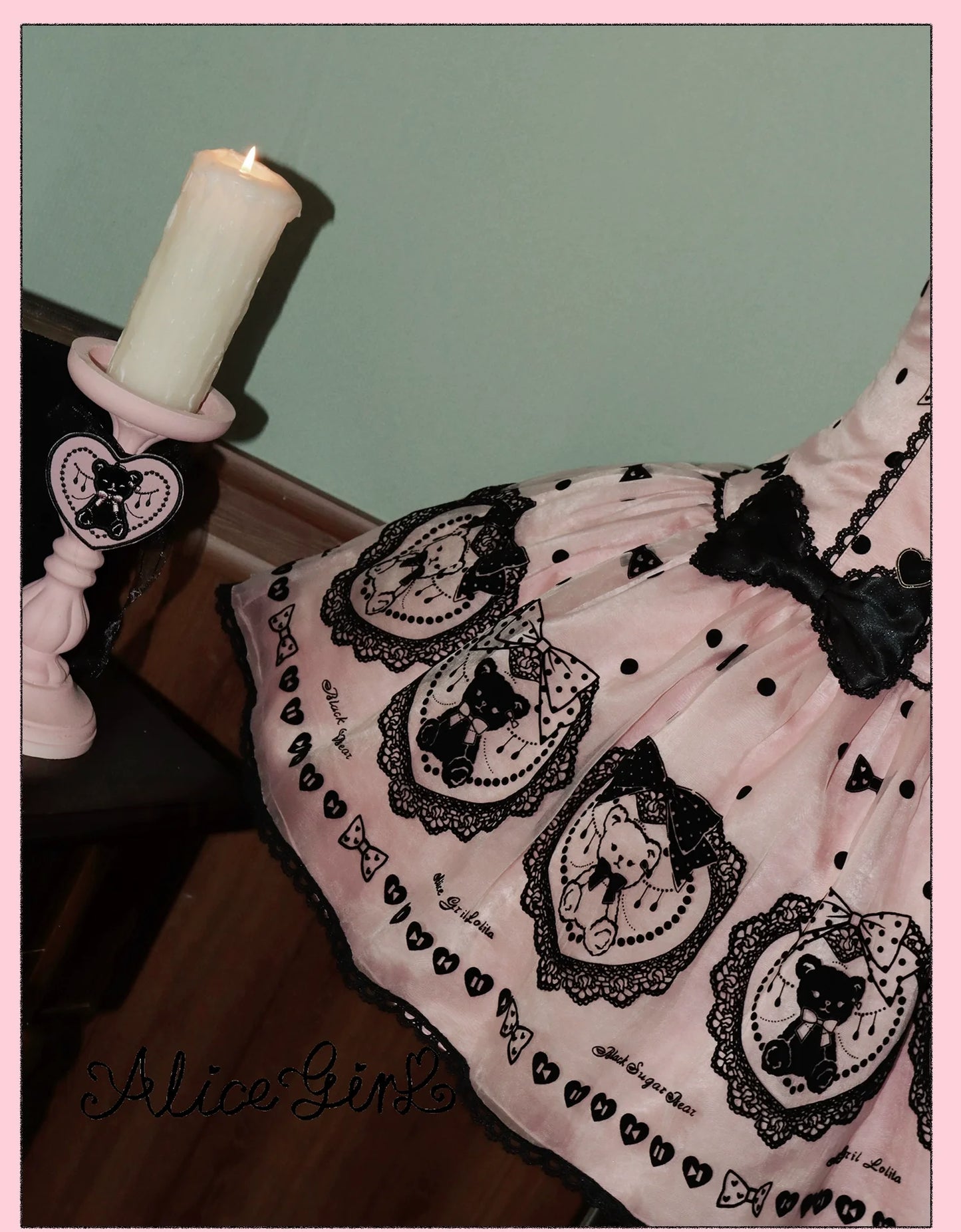 Alice Girl - Brown Sugar Bear - Printed Sweet Lolita Dress, Multiple Styles