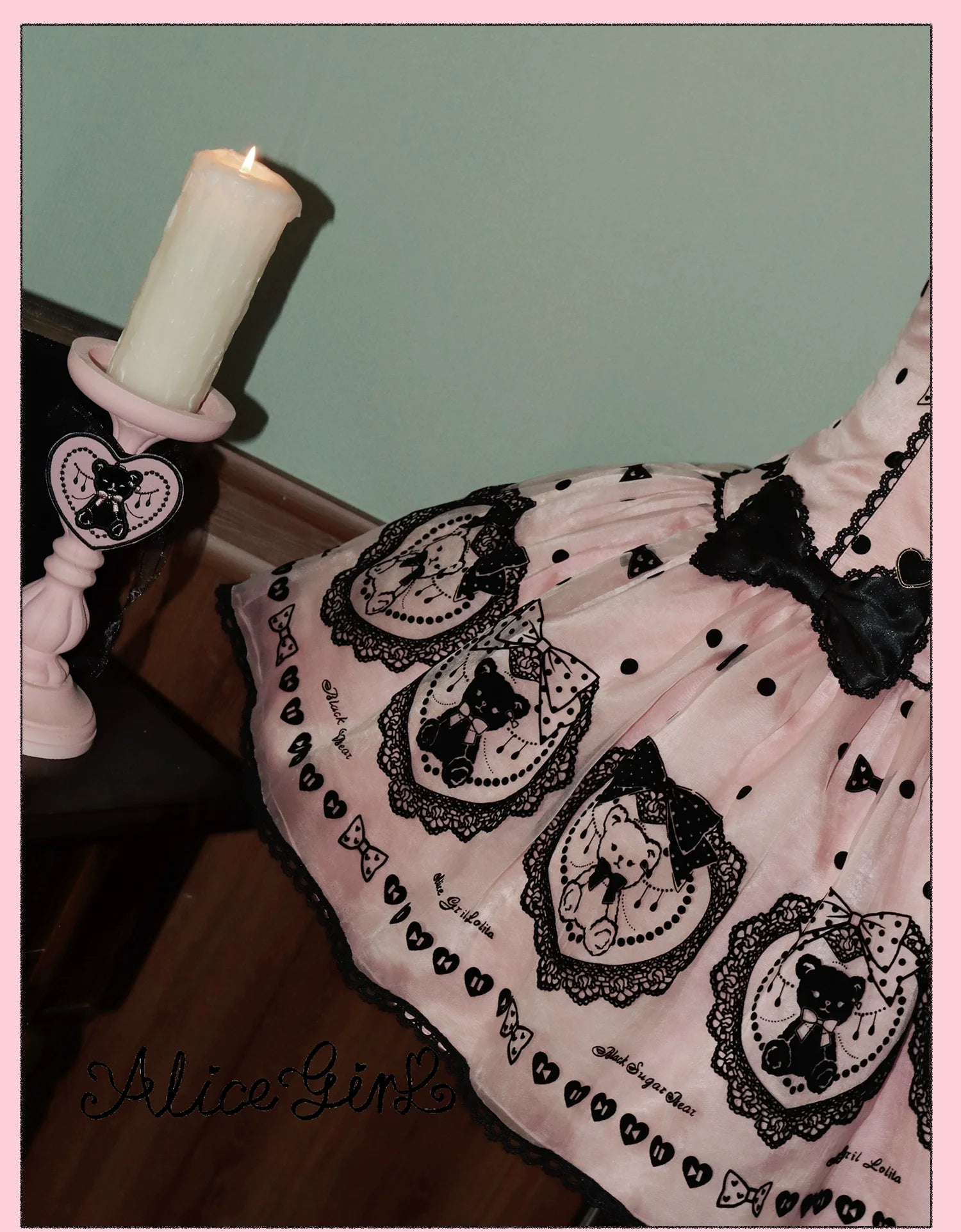 Alice Girl - Brown Sugar Bear - Printed Sweet Lolita Dress, Multiple Styles