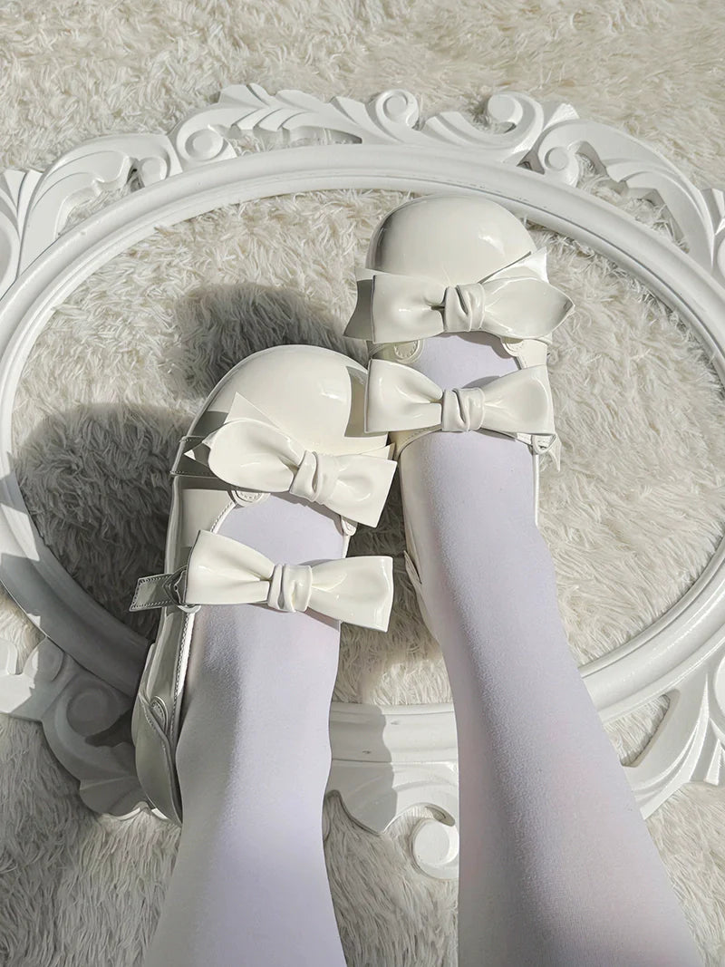 Beauty Bunny - Kawaii Lolita Shoes Low Heels Round Toe PU Shoes