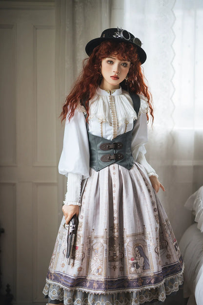 Miss Point - Demon Hunter's Diary - Gothic Lolita PU Leather Vest