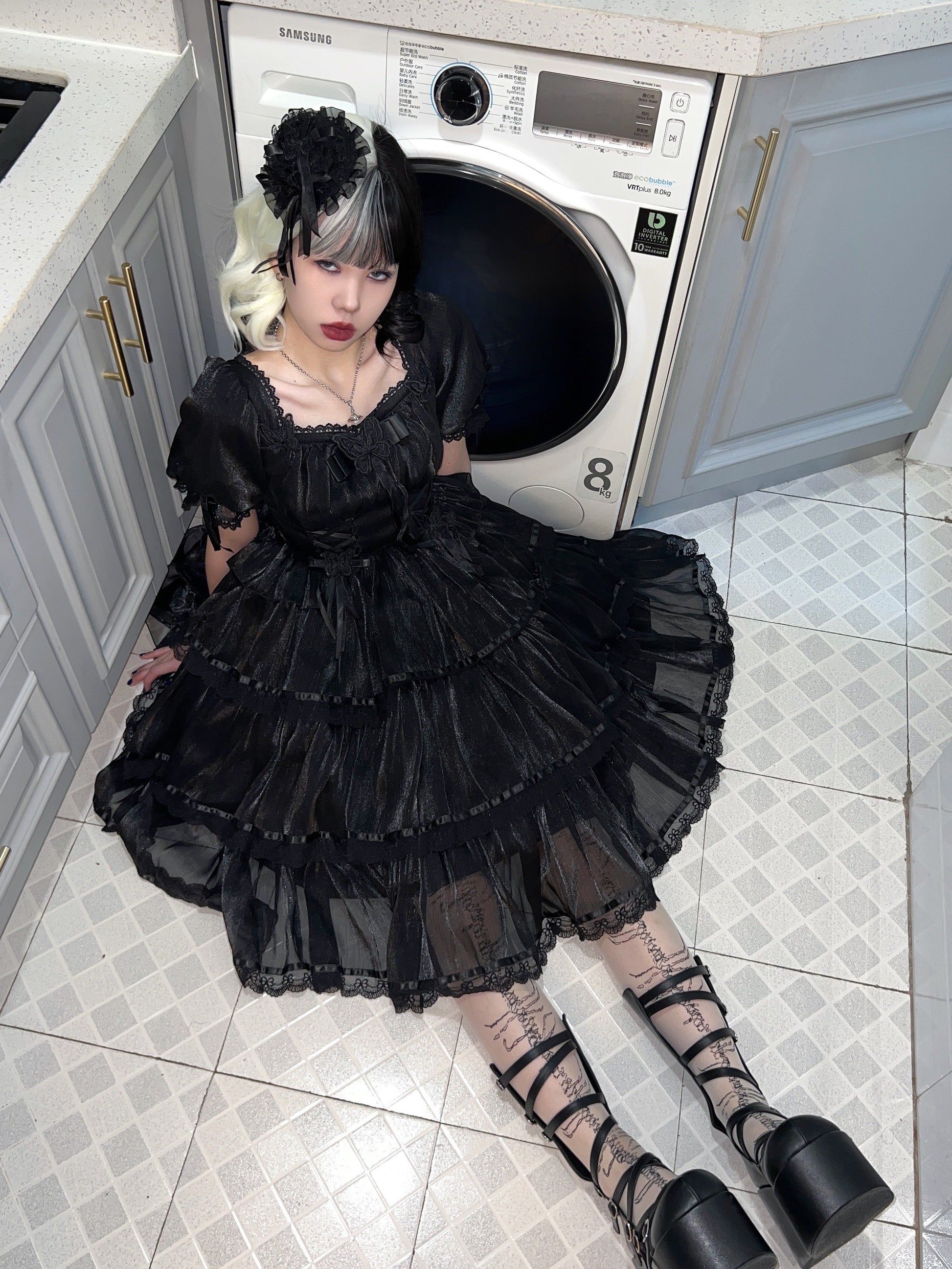 MEEKWIND - Miss Flora - Light Bridal Lolita Dress Gauze OP and JSK