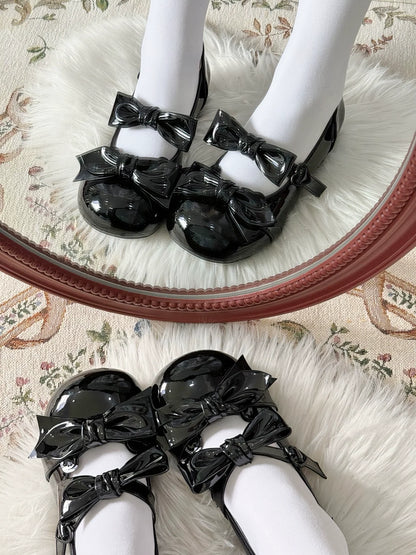 Beauty Bunny - Kawaii Lolita Shoes Low Heels Round Toe PU Shoes