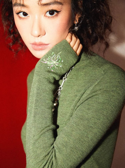 Turtleneck wool knit【s0000010369】