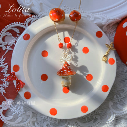 Bear Doll - Handcraft Kawaii Lolita Mushroom Necklace