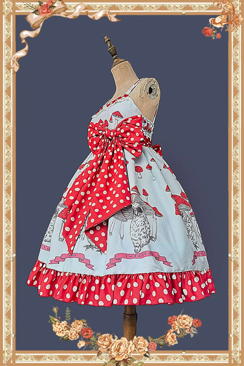 Infanta - Mushroom - Sweet Lolita JSK Dress Printing Dress Short Sleeve Shirt