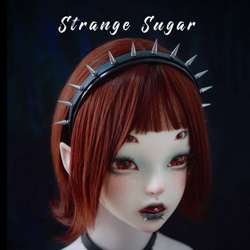 Strange Sugar - Gothic Lolita KC Faux Leather Punk Lolita Hair Accessories
