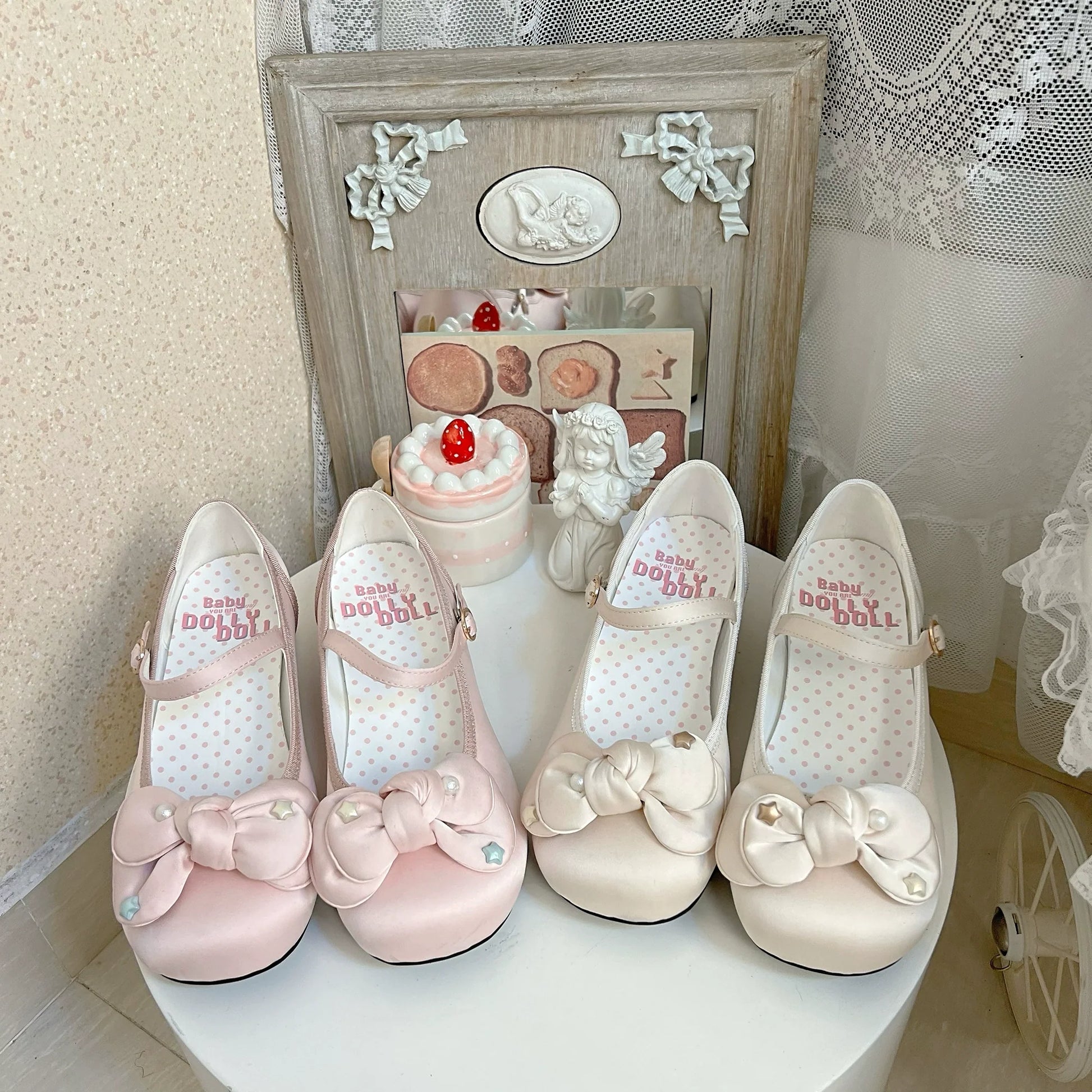 Dolly Doll - Little Fat Ding - Sweet Lolita Shoes Low Heel Round-toe Shoes
