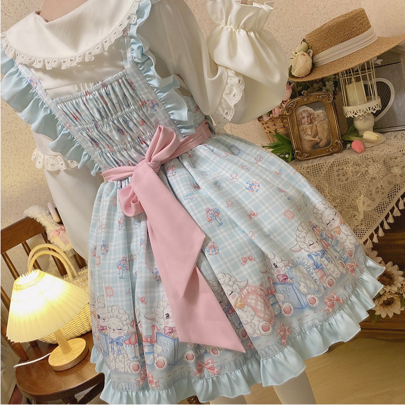Cinderella - Goat Baa Bedtime Story - SheepPrint Kawaii Lolita JSK