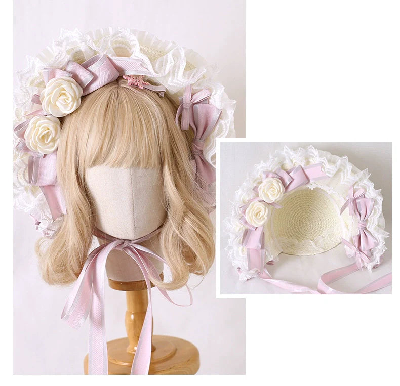 Xiaogui - Sweet Lolita Headdress Pink Handmade Christmas Accessories