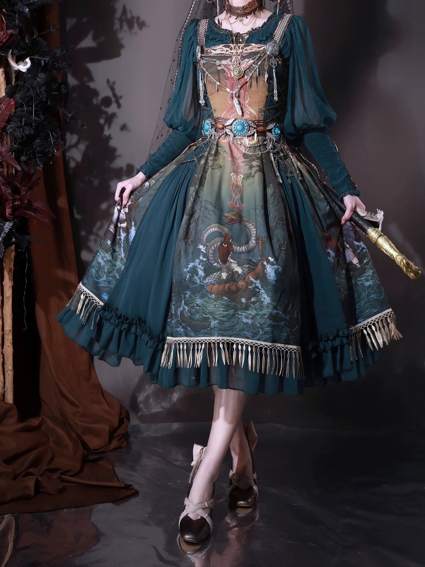 FunCcino - Ragnarok - Nordic Style Loki Lolita JSK SK Dress