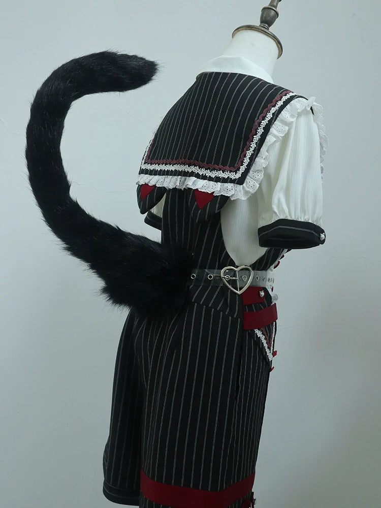 Forest Fluorescent Carps - Small Animal Team - Ouji Lolita Suit Male Lolita Shirt Shorts