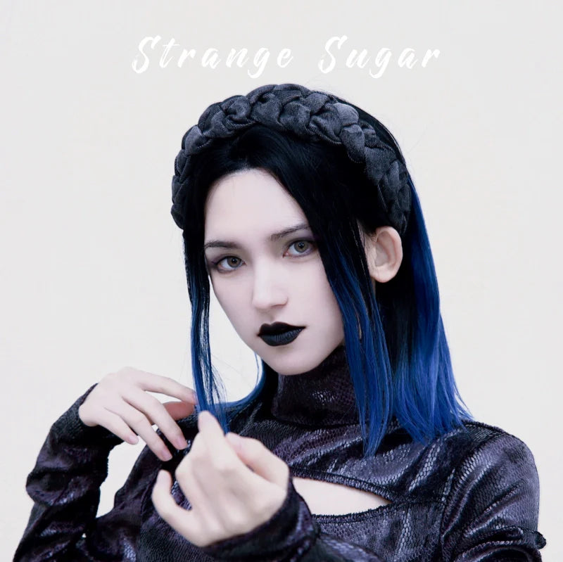 Strange Sugar - Gothic Lolita Black Headdress Butterfly KC Photography Props