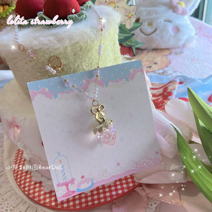 Bear Doll - Sweet Lolita Necklace Strawberry Charlotte Necklace
