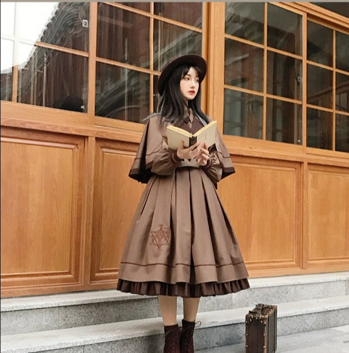 With PUJI - A lazy Trial - Classic Elegant Lolita OP Set