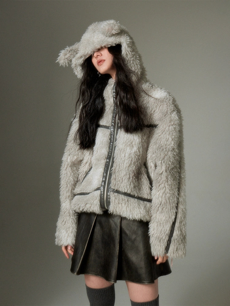 Rabbit Ears Eco-friendly Fur Jacket【s0000004247】