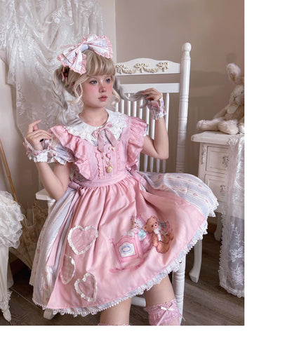 Eternity Spring - Barbie Bear - Sweet Lolita Bear Print JSK and OP
