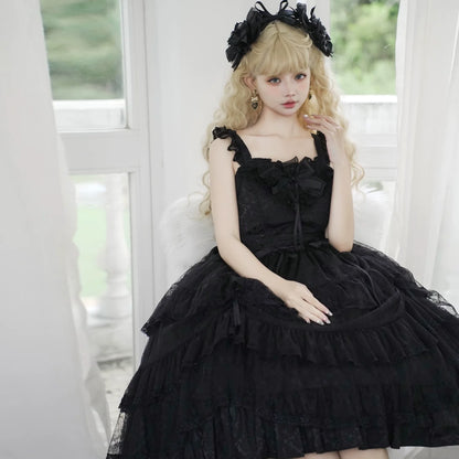 Eieyomi - Iris Love - Gothic Princess Lolita JSK Dress + Elegant Chiffon Top