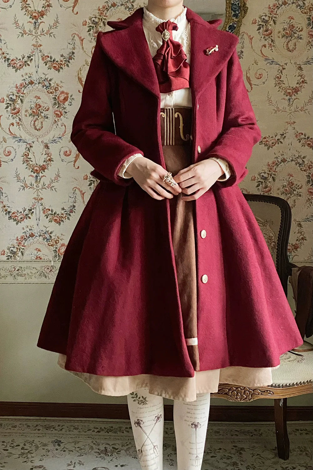 Miss Point - Golden Movement - Elegant Lolita Fishbone Skirt Customized