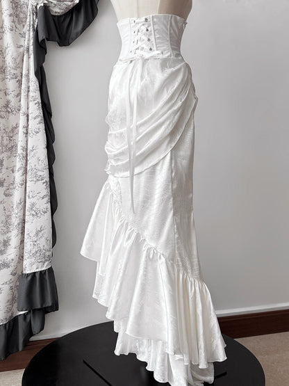 Muppet Mind Ben - Oracle - Gothic Lolita Mermaid Long Drape Skirt with Fishbone Corset