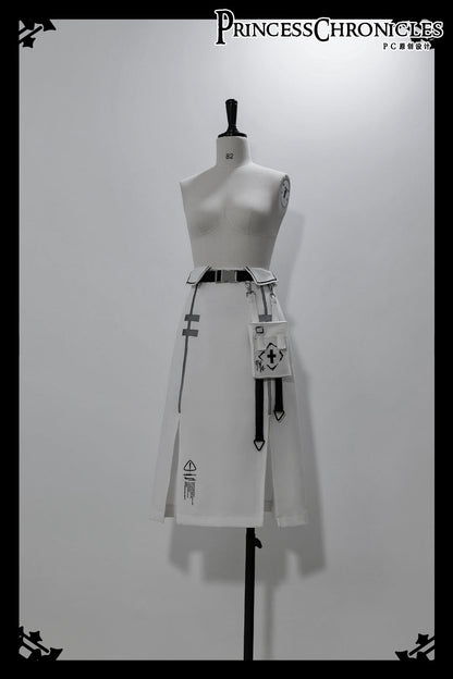 Princess Chronicles - Dry sea and Ashlar - Techwear-inspired White Cloak Set