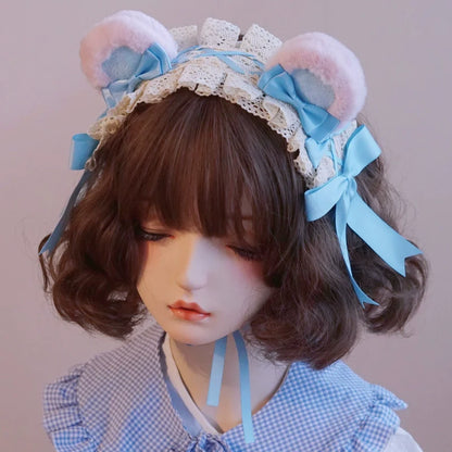 Besozealous - Handmade Lolita KC Animal Ear Coffee Hairband