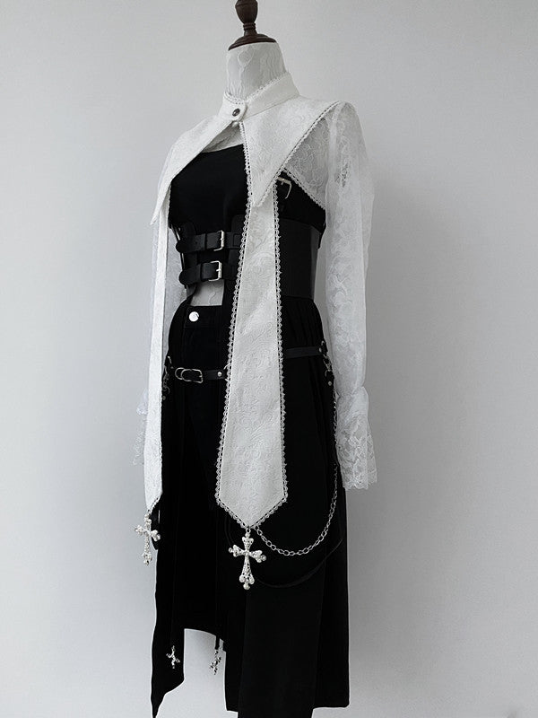 Your Highness - Nun Lolita Gothic OP Dress Full Set