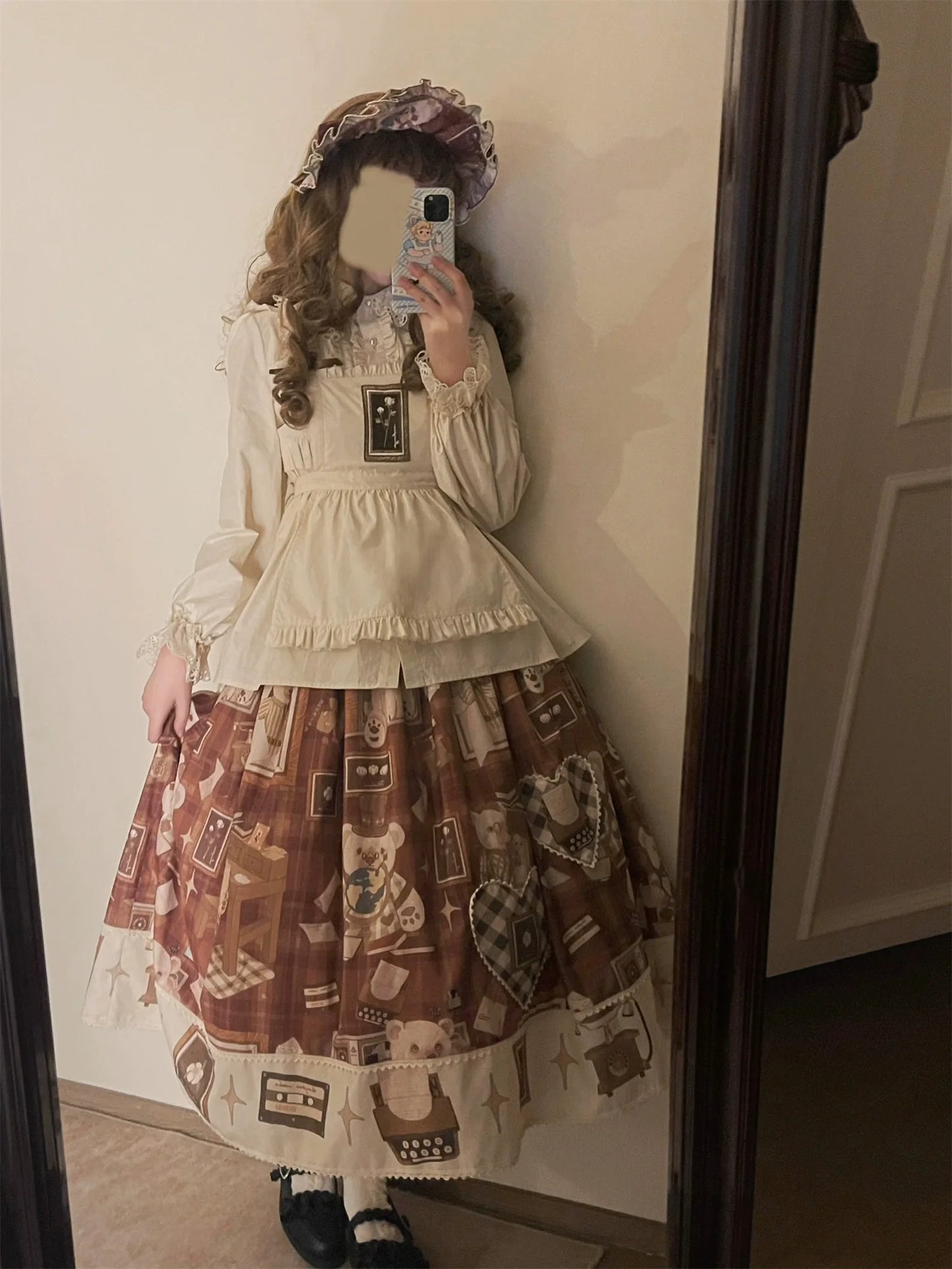 Babyblue - Gretel Bear - Vintage Lolita Dress Teddy Bear Prints Dress