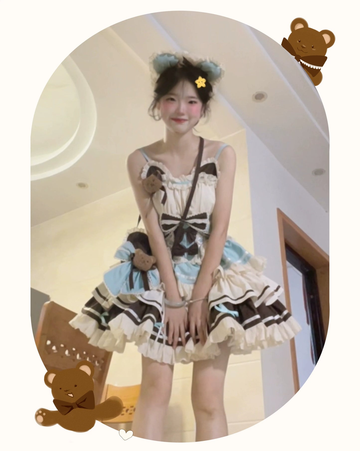 Platycodon House - First Love Bear - Sweet Lolita JSK Dress Idol Lolita Puffy Dress