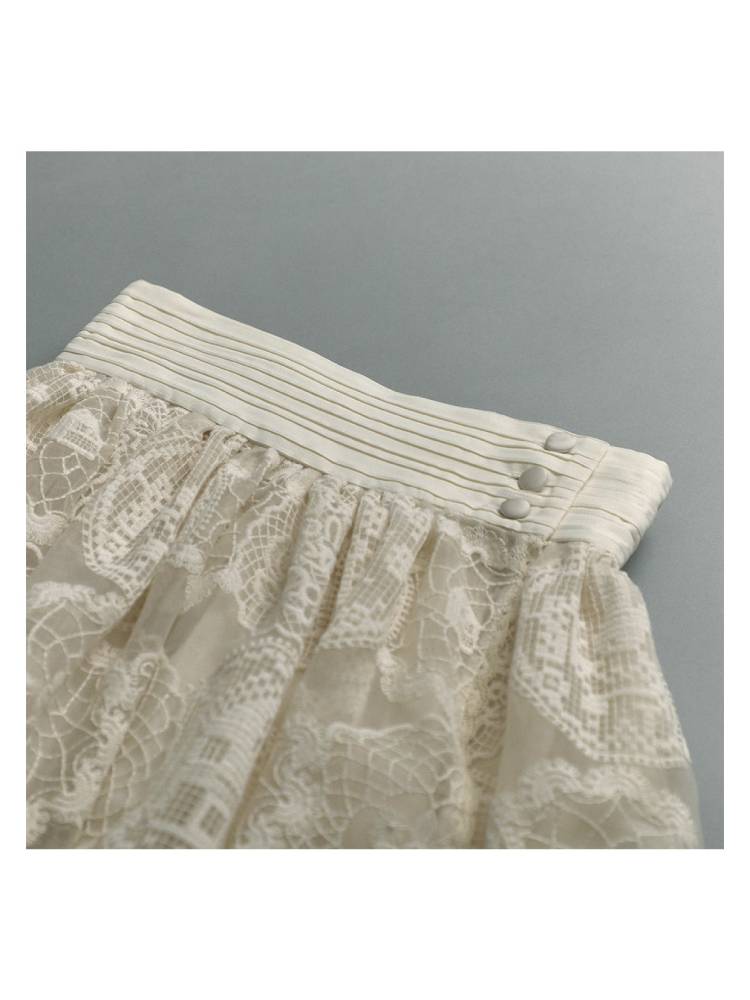 Lace embroidery skirt【s0000008742】