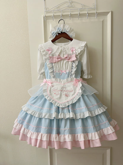 Sugar Girl - Cat Ear Tale - Sweet Lolita Jumper Dress Suspender Dress