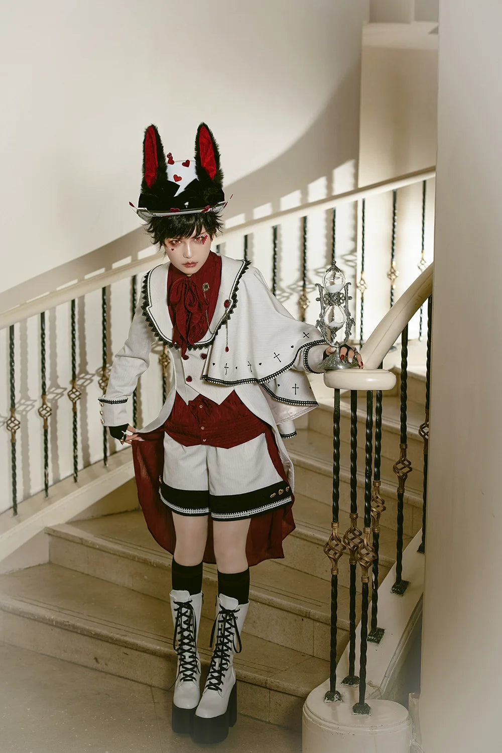 Immortal Thorn - Immortal Duke of Rabbit - Ouji Lolita Shorts With Heart-Shaped Detail