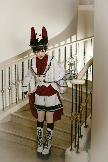Immortal Thorn - Immortal Duke of Rabbit - Ouji Lolita Shorts With Heart-Shaped Detail