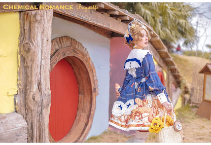 Chemical Romance - Freshly Baked Bread - Sweet Lolita OP Dress Long Sleeve Dress