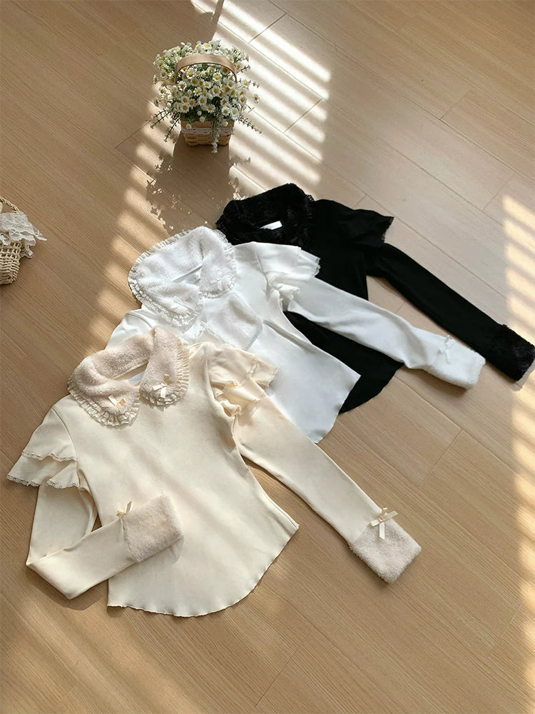 With PUJI - Sweet Lolita Innerwear Autumn and Winter Lolita Sweater