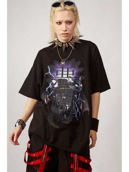 Angel and Devil loose T-shirt【s0000001845】