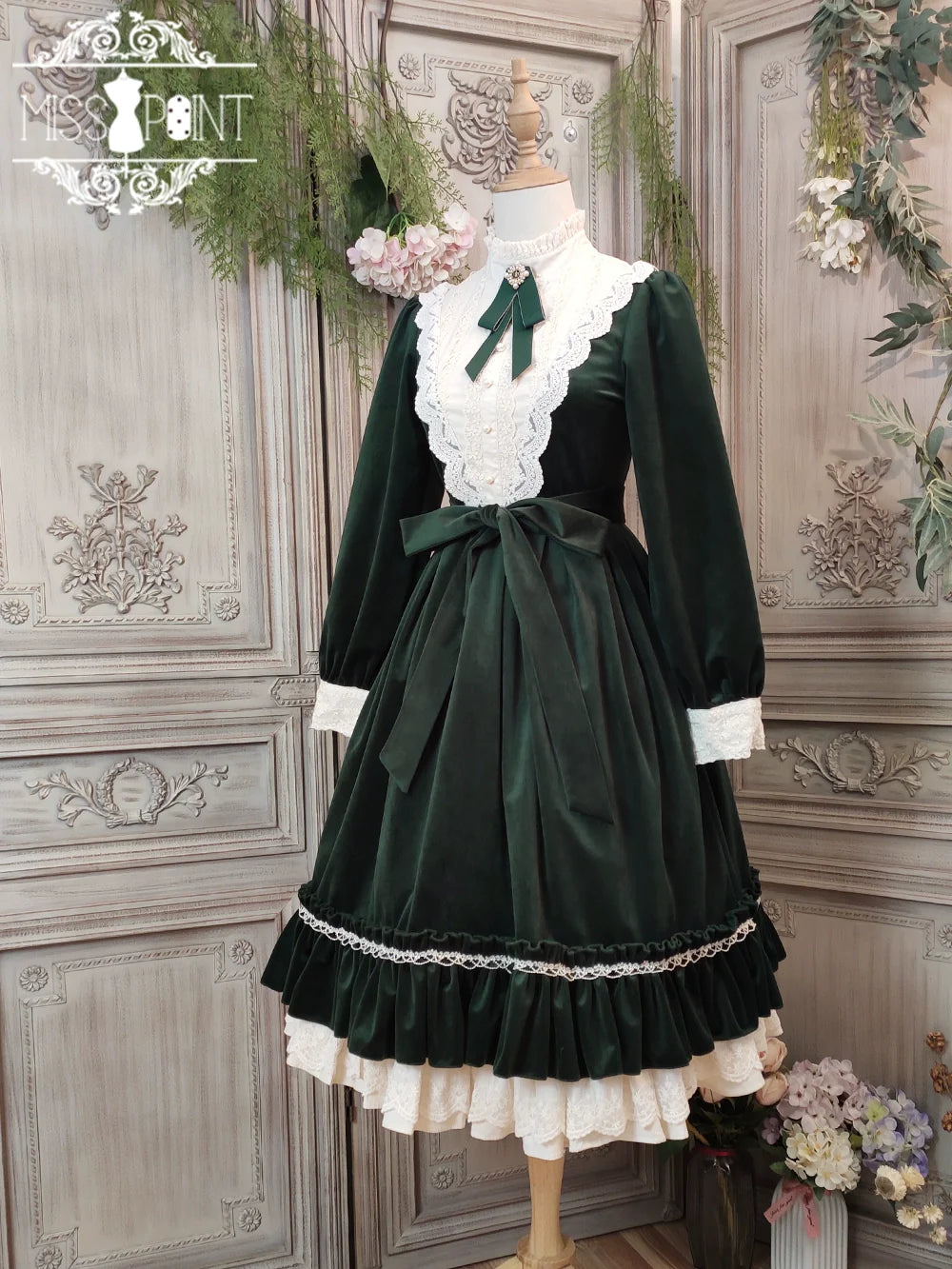 Miss Point - Customized Lolita Dress Vintage Elegant Velvet OP Dress