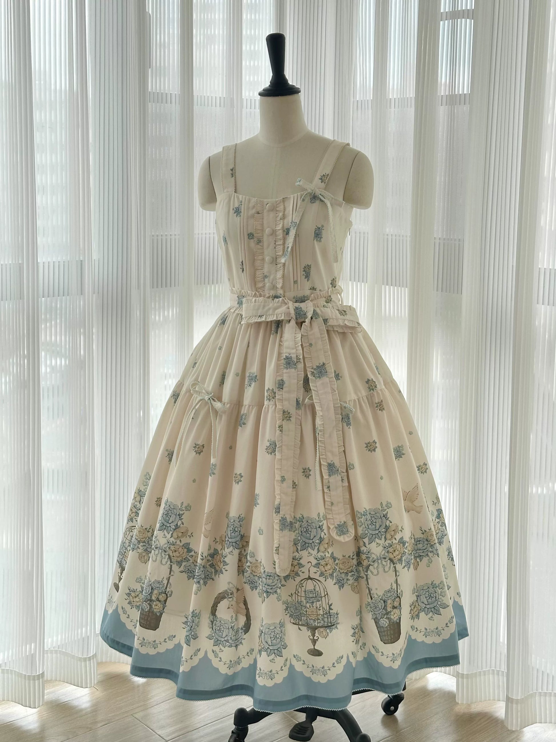 DreamWhale - Floral and Bird Series - Classic Lolita JSK Suit Floral Print Dress