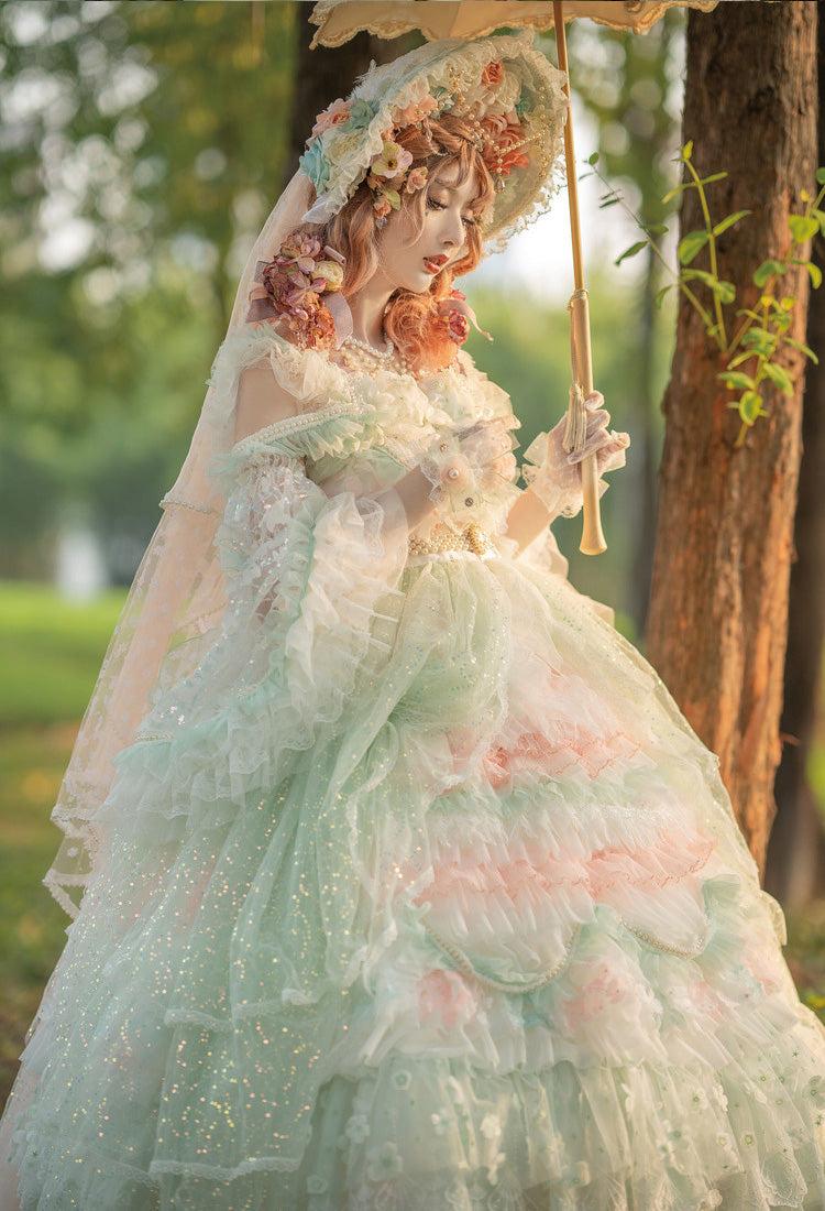Cat Fairy - The Floating Fireflies and Dreams - Gorgeous Wedding Lolita Tea Party Dress