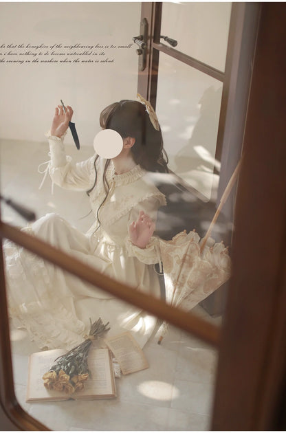 HuTaoMuJK - Wind Kiss Tulip - Classic Lolita OP Elegant Lolita Cardigan