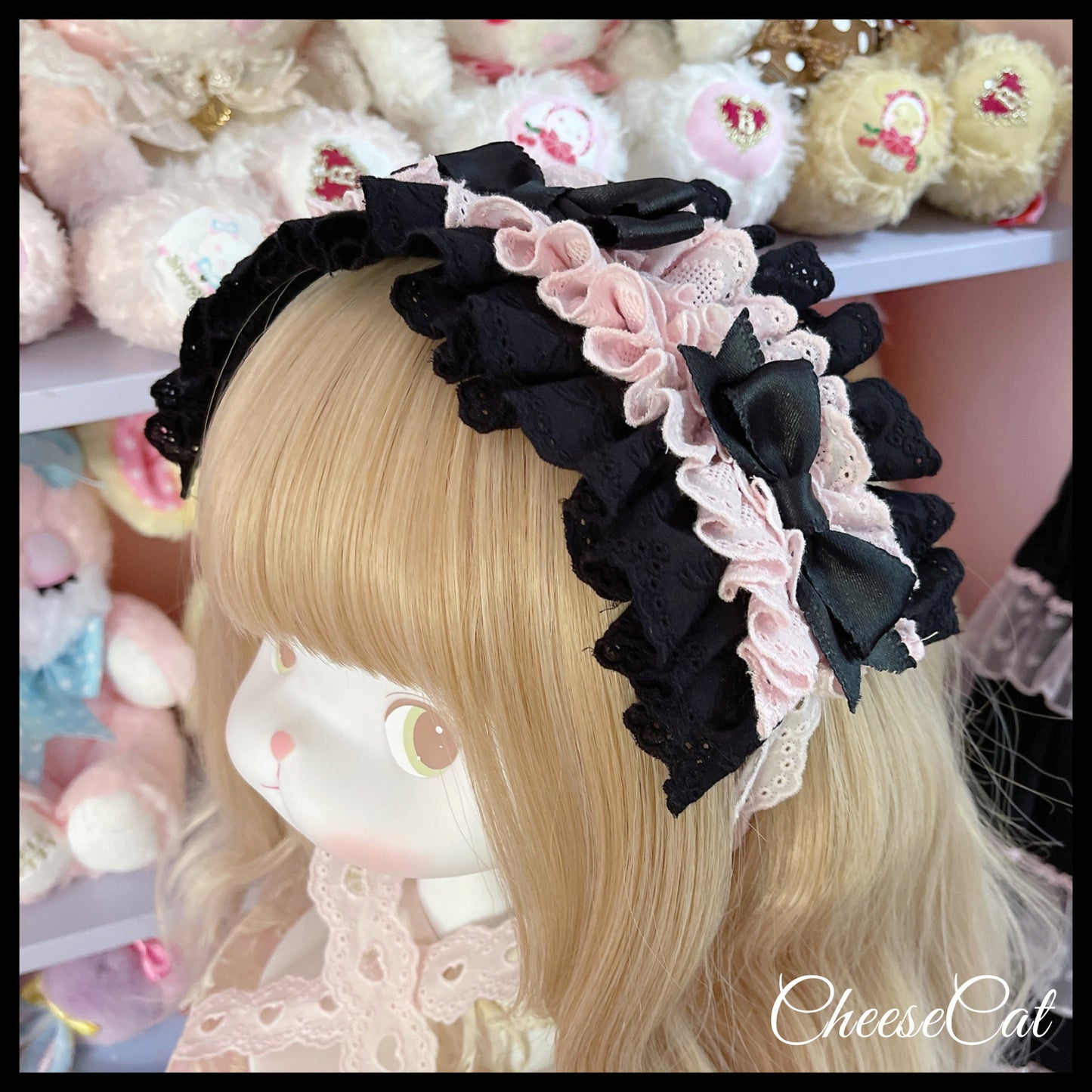 Cheese Cat - Doll Lullaby Tabby Cat Cotton Lolita Headdress