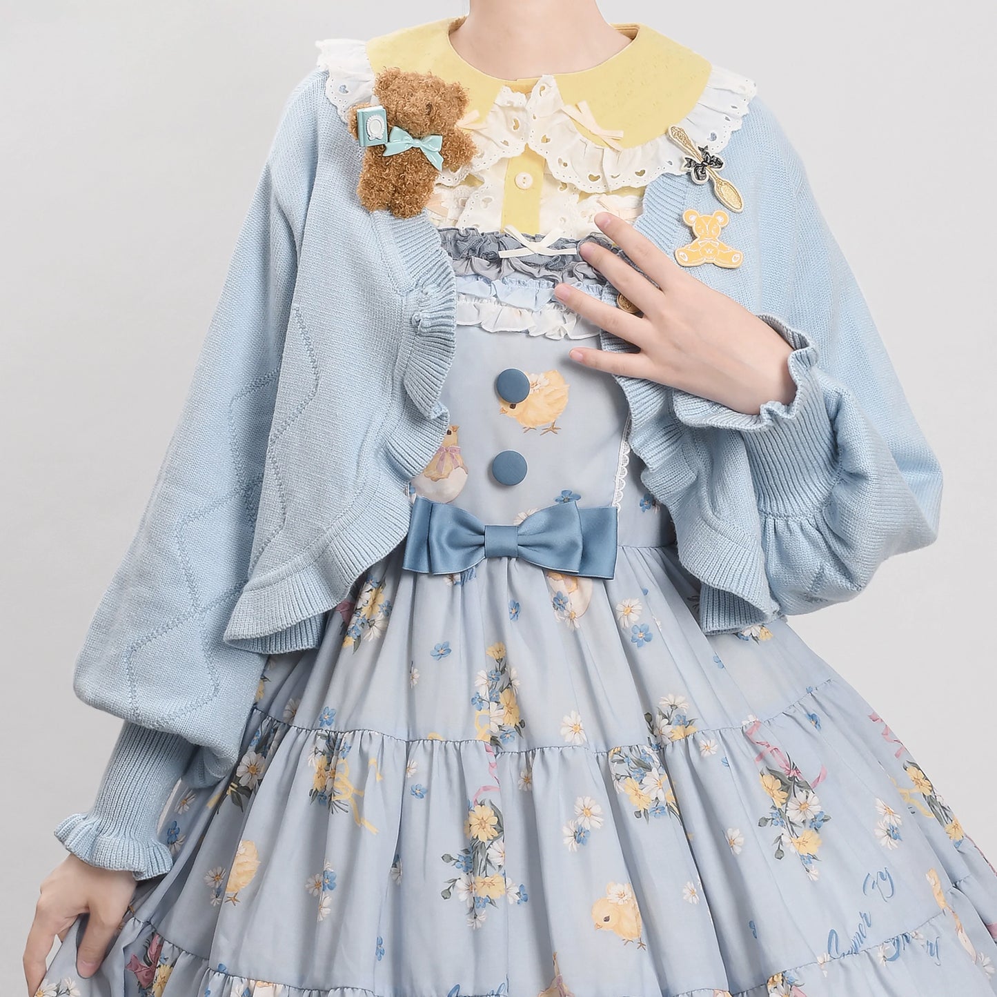 MIST - Cookie - Vintage Lolita Cardigan Short Sweater Multicolors
