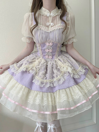 Sugar Girl - Hua Ji Fu Lei - Chinese Style Lolita JSK Dress Ballet Style Innerwear Set